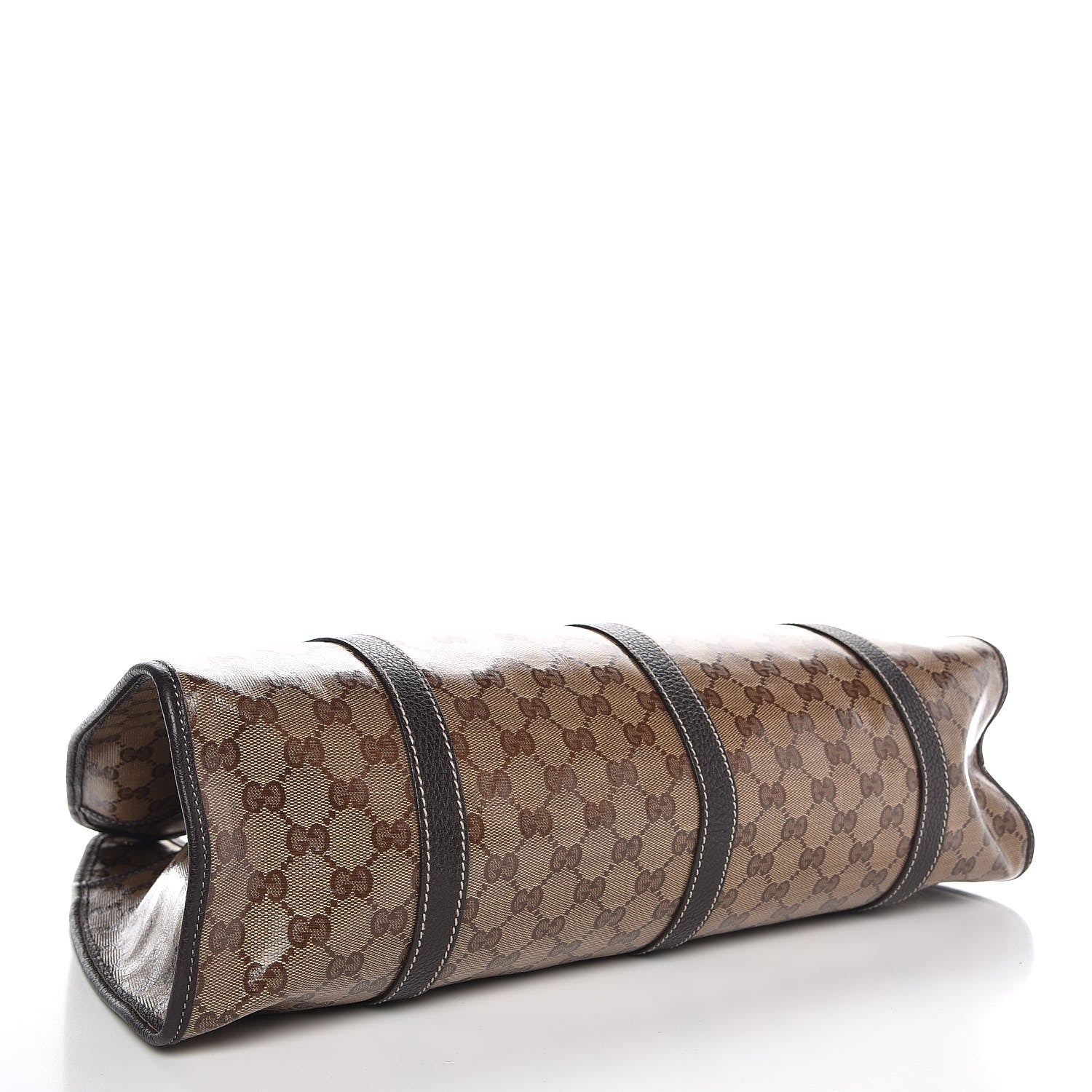 Gucci Crystal Monogram Dollar Calfskin Medium Joy Shoulder Bag Beige Ebony Testa Di Moro 4 of 9