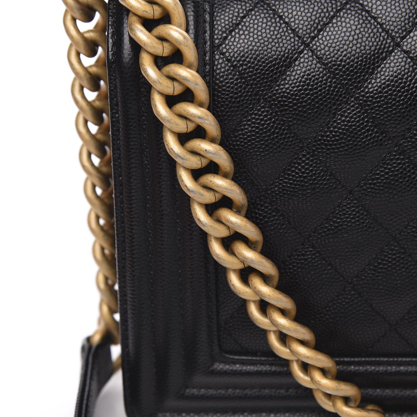 Caviar Quilted Medium Boy Flap Black