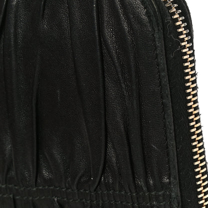 Prada Nappa Gaufre Zip Around Wallet Black 17 of 23