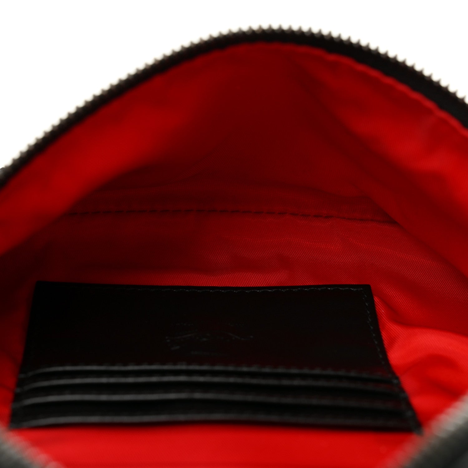 Christian Louboutin Suede Crystal Marie Jane Belt Bag Black Red 5 of 9