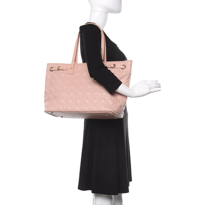Christian Dior Coated Canvas Cannage Medium Panarea Tote Rosato 2 of 10