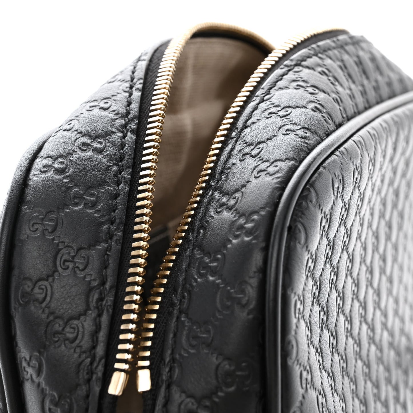 Microguccissima Mini Bree Messenger Bag Black