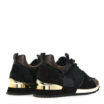 Louis Vuitton Suede Monogram Run Away Sneakers 40 Black 4 of 8