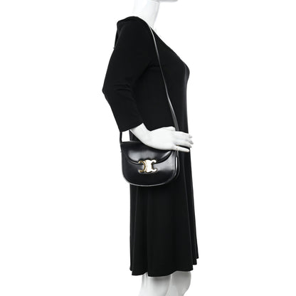 Celine Shiny Calfskin Teen Besace Black 2 of 9