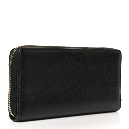 Gucci Pebbled Calfskin Soho Zip Around Wallet Black 3 of 12