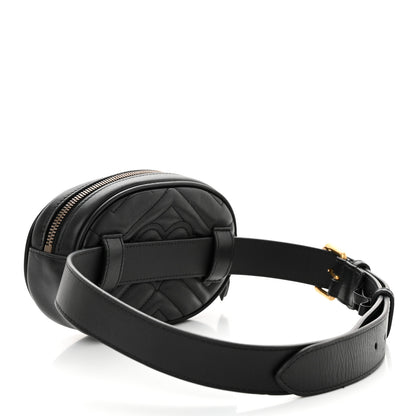 Gucci Calfskin Matelasse GG Marmont Belt Bag 85 34 Black 3 of 14