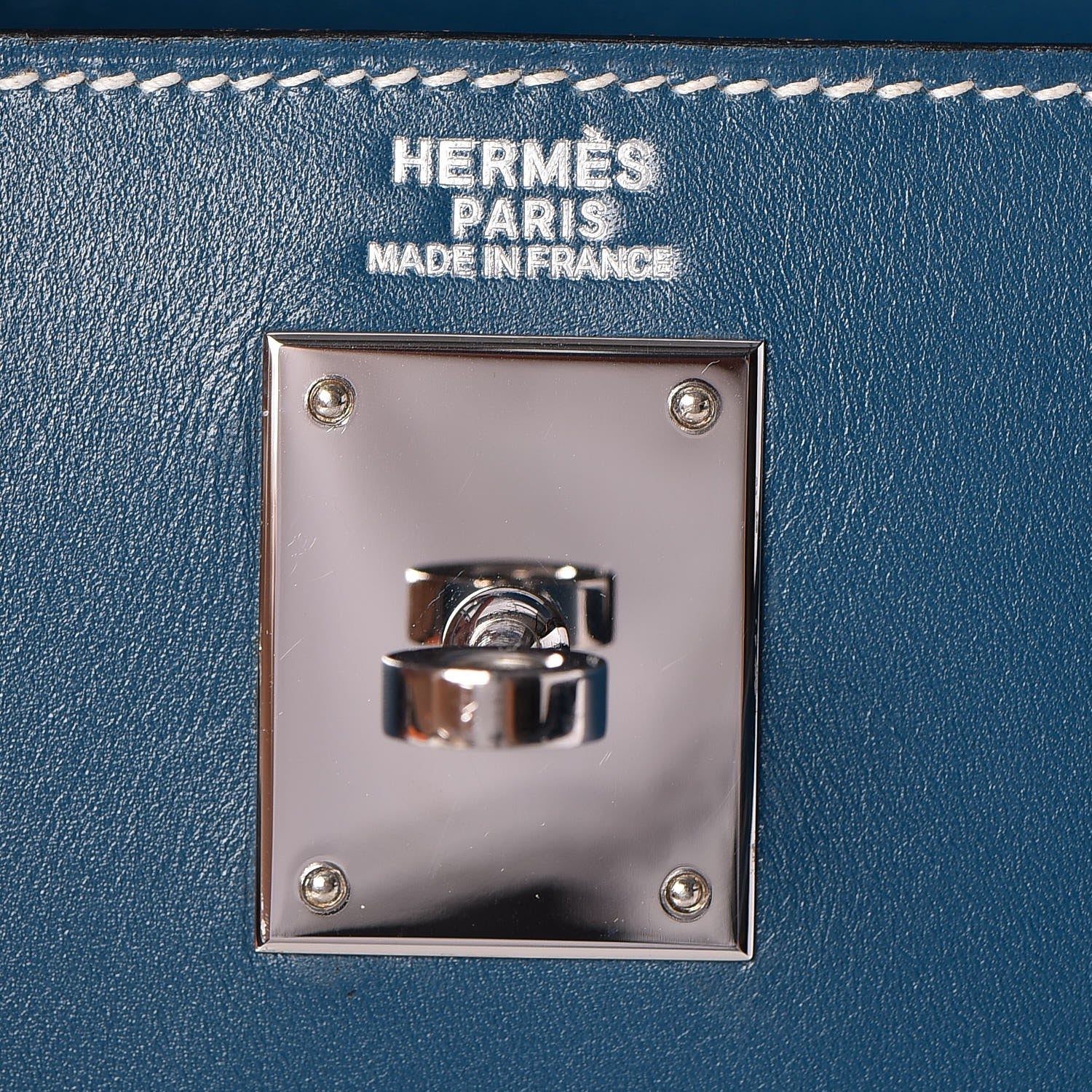 Hermes Tadelakt Kelly Sellier 32 Bleu Thalassa 20 of 33