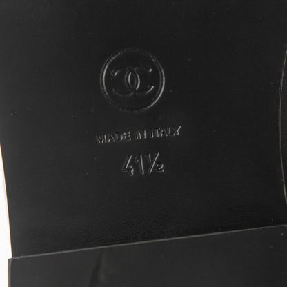 Chanel Calfskin Camellia High Boots 41.5 Black 6 of 7