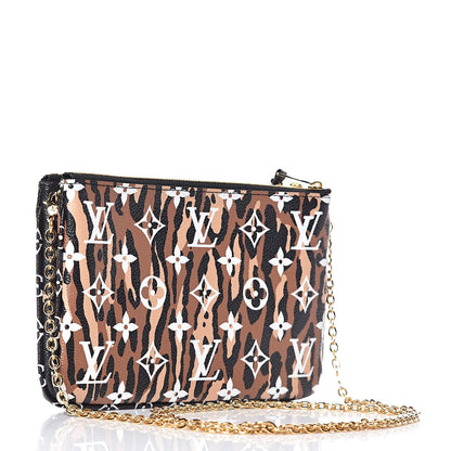 Louis Vuitton Monogram Giant Jungle Pochette Double Zip Black 3 of 9