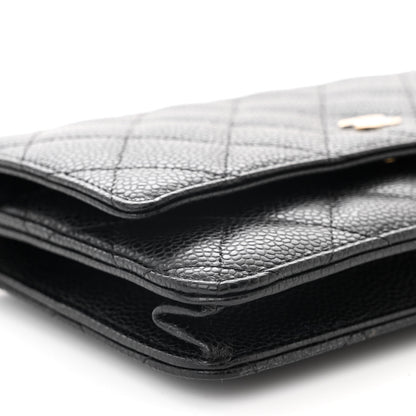 Chanel Caviar Quilted Wallet on Chain WOC Black 9 of 10