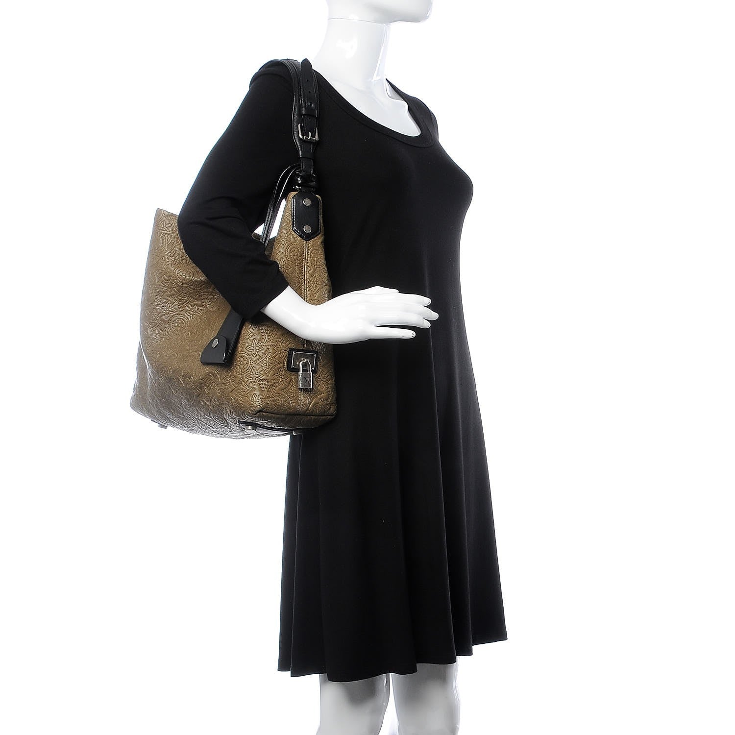 Louis Vuitton Monogram Lambskin Antheia Hobo PM Olive 2 of 14