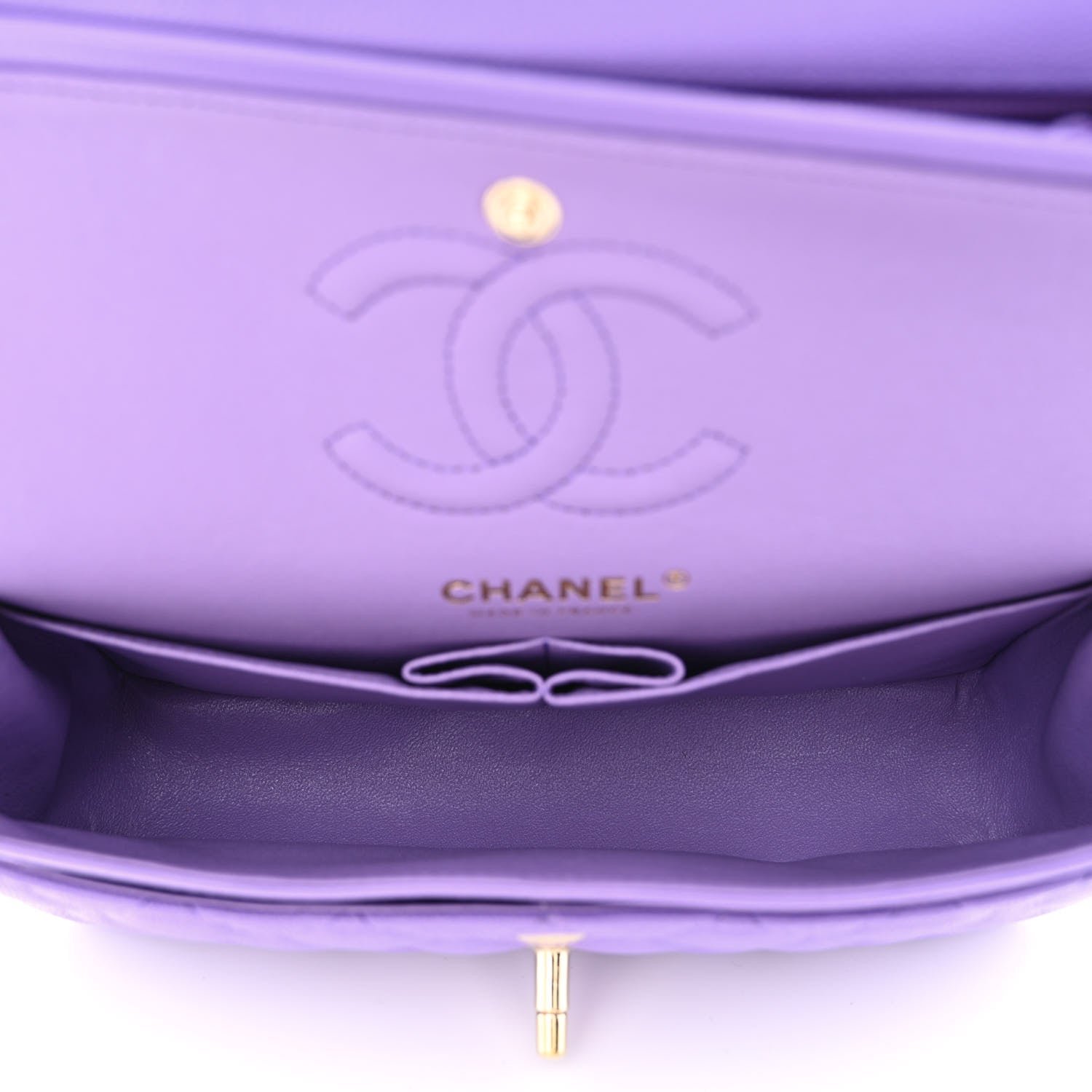 Chanel Caviar Quilted Small Double Flap Purple 5 of 11