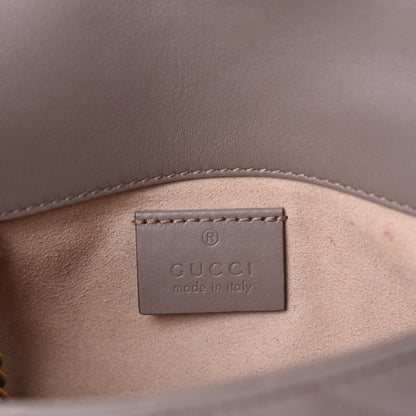 Gucci Calfskin Matelasse Super Mini GG Marmont Shoulder Bag Porcelain Rose 8 of 10