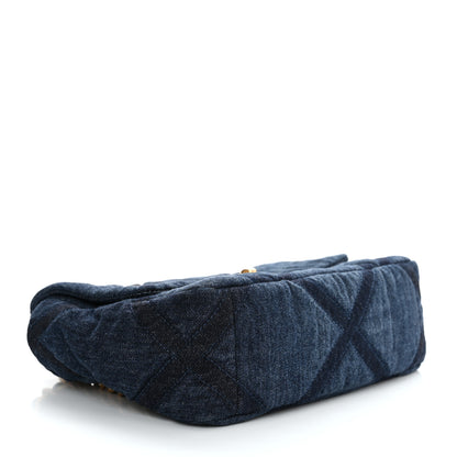 Chanel Denim Quilted Medium Chanel 19 Flap Blue 4 of 11