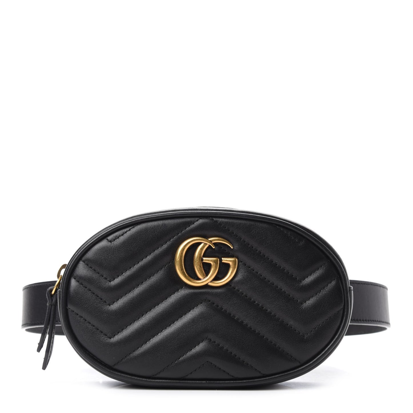 Calfskin Matelasse GG Marmont Belt Bag 75 30 Black