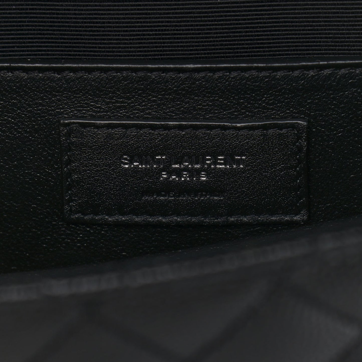 Grain De Poudre Textured Mixed Matelasse Triquilt Medium Monogram Satchel Black