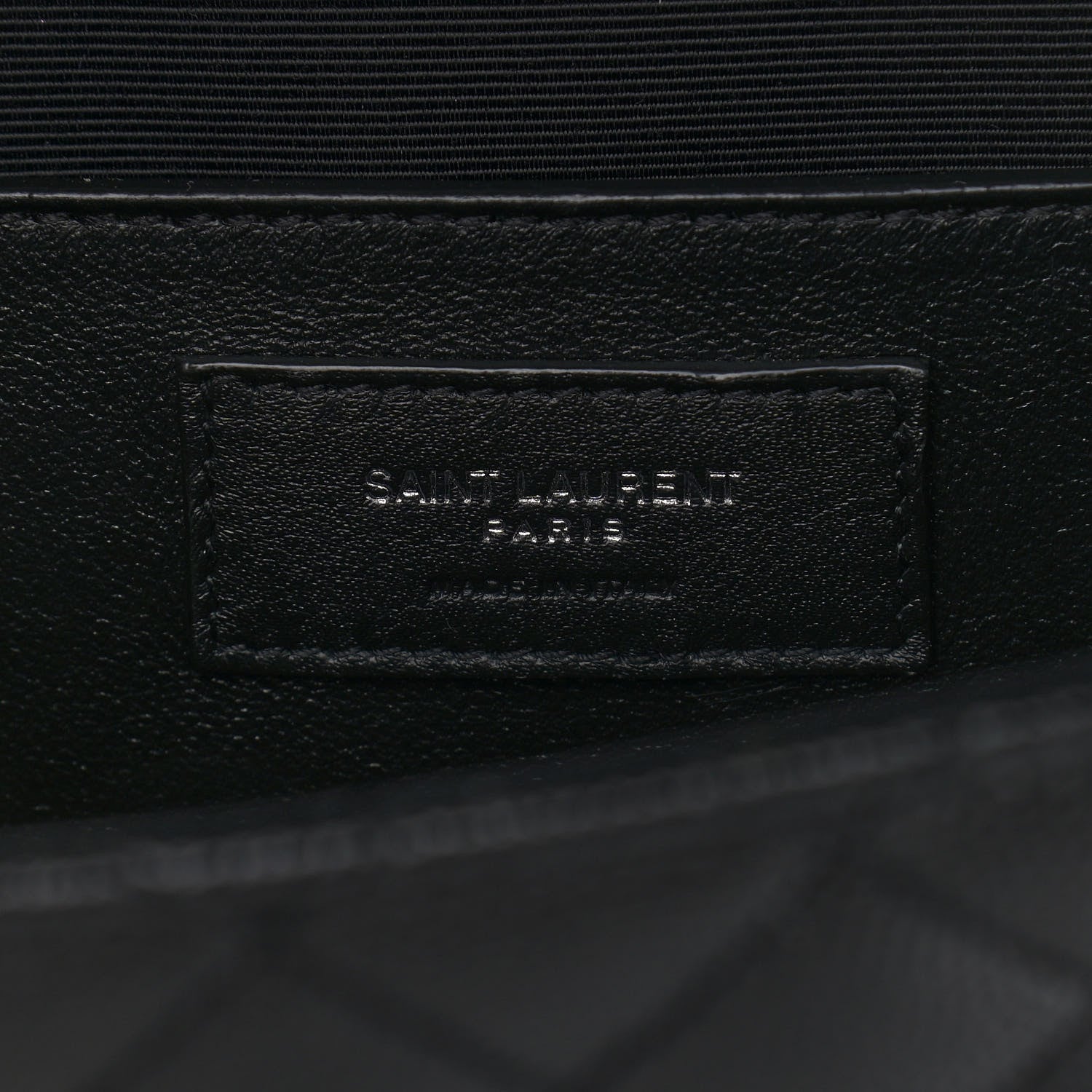 Saint Laurent Grain De Poudre Textured Mixed Matelasse Triquilt Medium Monogram Satchel Black 6 of 9
