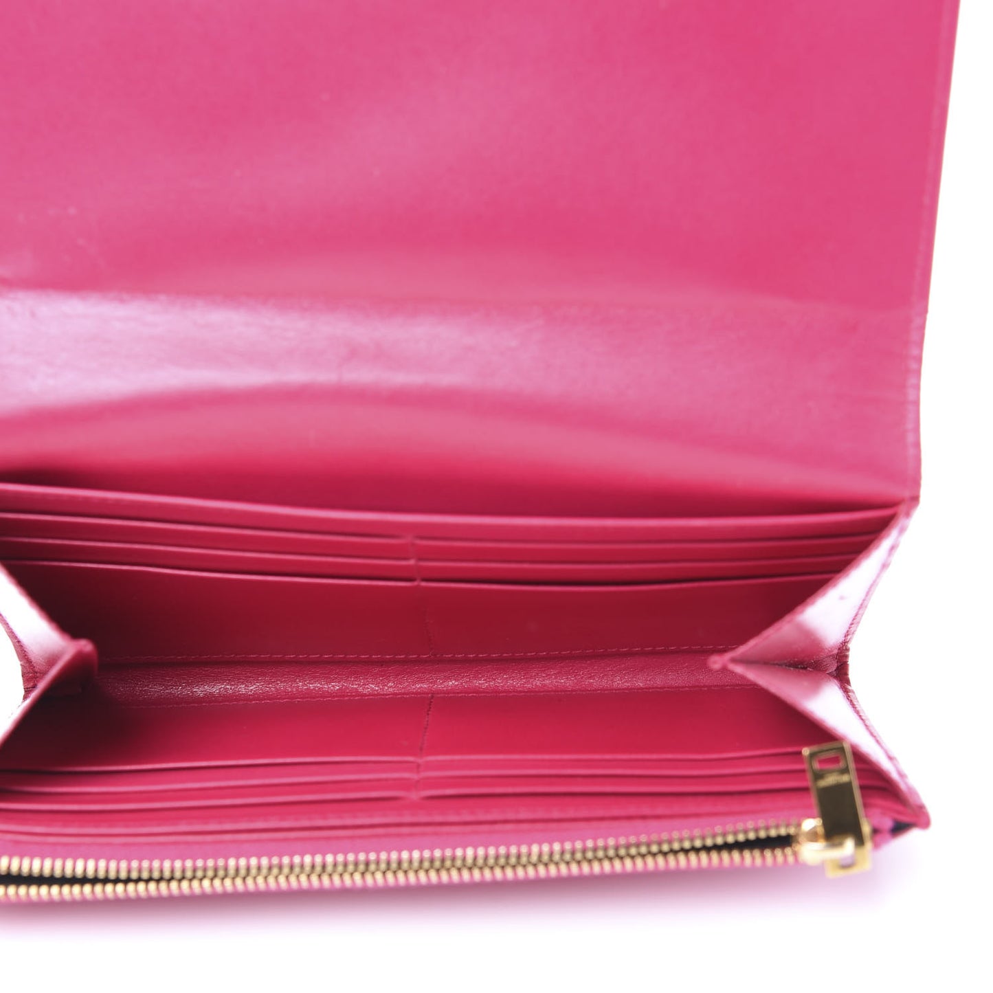 Calfskin Classic Large Marquage Flap Wallet Pink