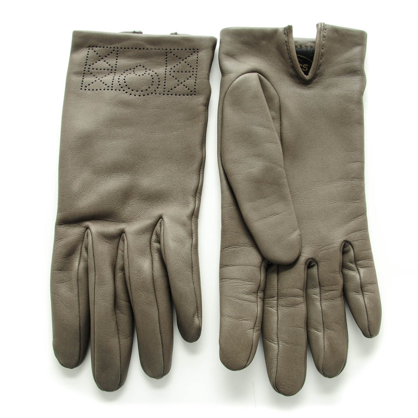 Lambskin Perforated Medor Gloves 7.5 Etain