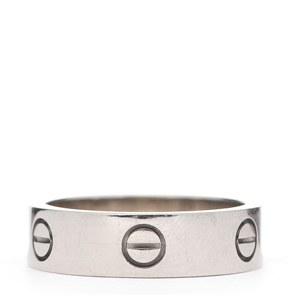 Cartier 18K White Gold 6mm LOVE Ring 59 8.75 3 of 4