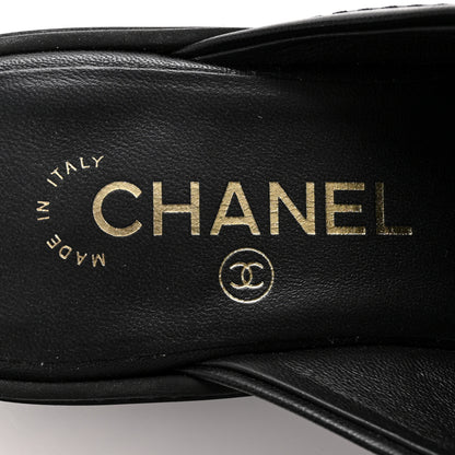 Chanel Lambskin Quilted CC Turnlock Mules 36 Black 7 of 12