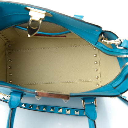 Valentino Garavani Vitello Mini Rockstud Double Handle Tote Parrot 5 of 10