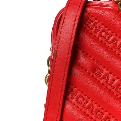 Balenciaga Calfskin Logo Matelasse Chain Strap Blanket Reporter XS Rouge Tango 10 of 19