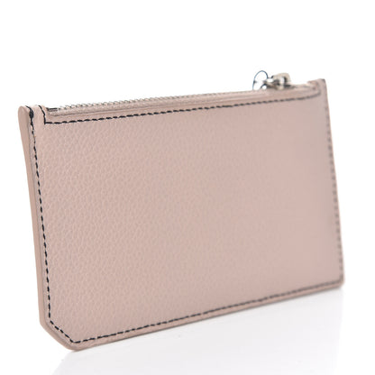 Saint Laurent Grained Calfskin 5 Fragments Zip Pouch Card Holder Marble Pink 3 of 7