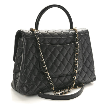 Chanel Caviar Quilted Medium Coco Handle Flap Black 2 of 10