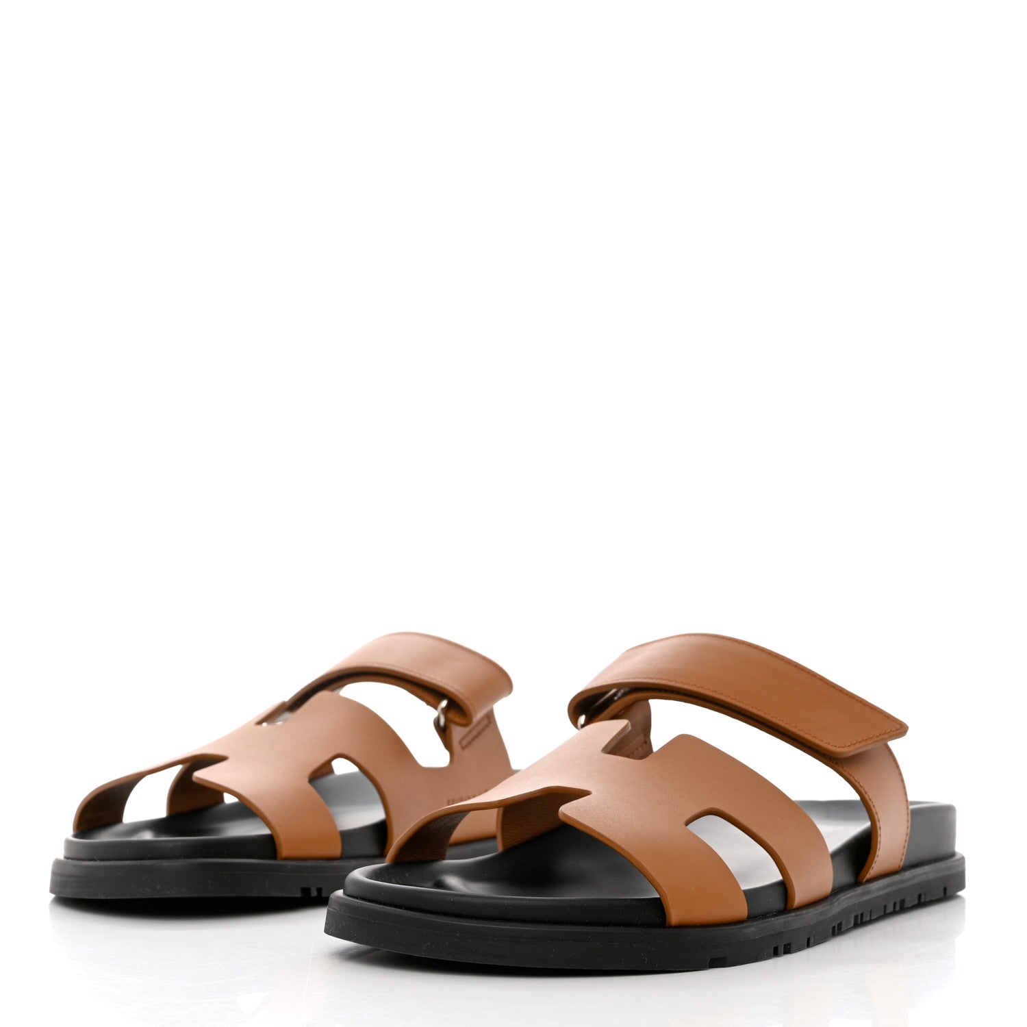 Hermes Calfskin Womens Chypre Sandals 40 Gold 3 of 9