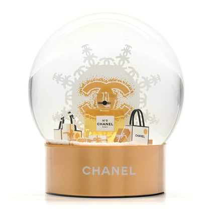 Chanel Glass CC Shopping Bag Snow Globe Gold 1 of 7