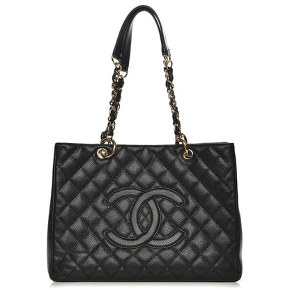 Chanel Caviar Quilted Grand Shopping Tote GST Black 1 of 9