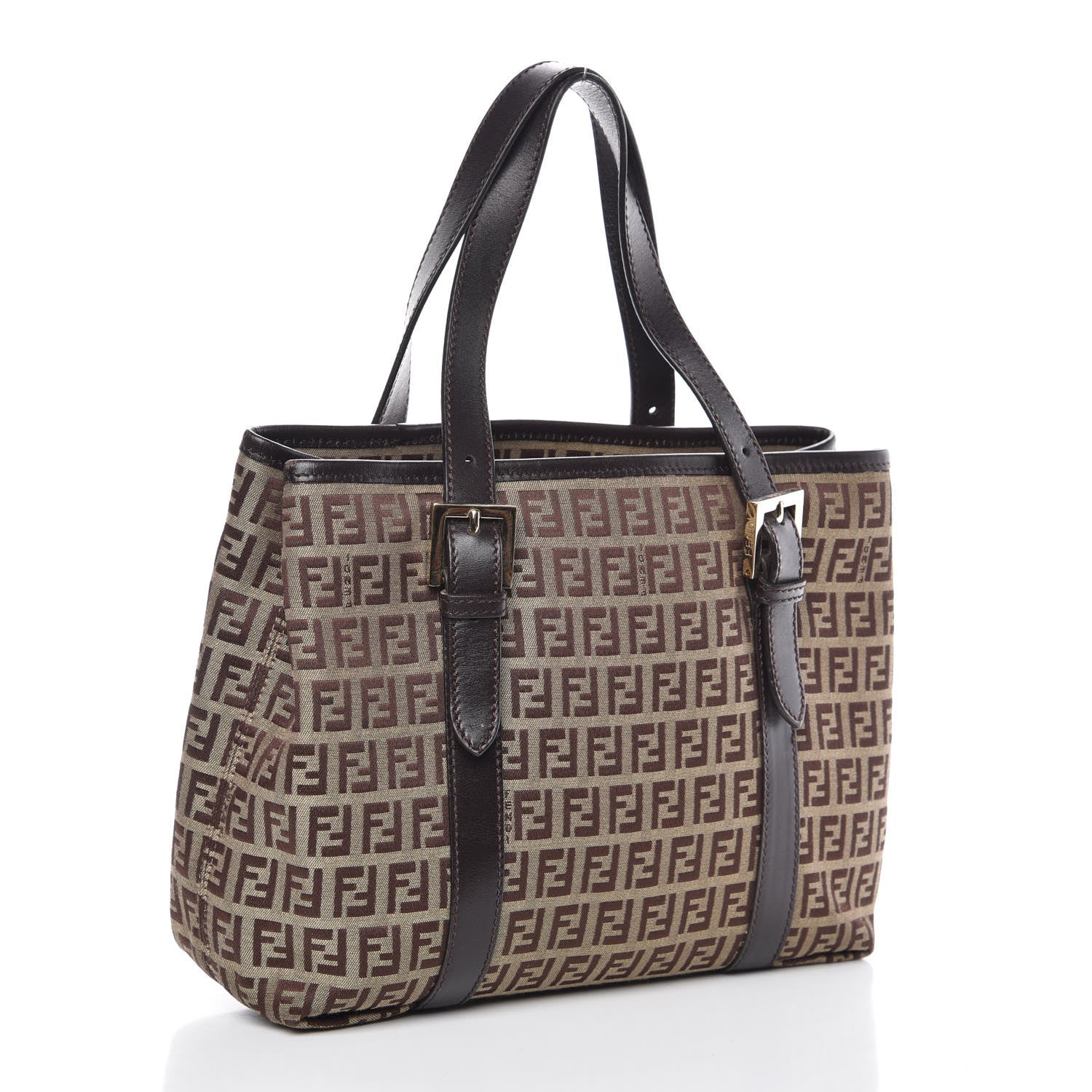 Fendi Zucchino Small Tote Brown 3 of 11