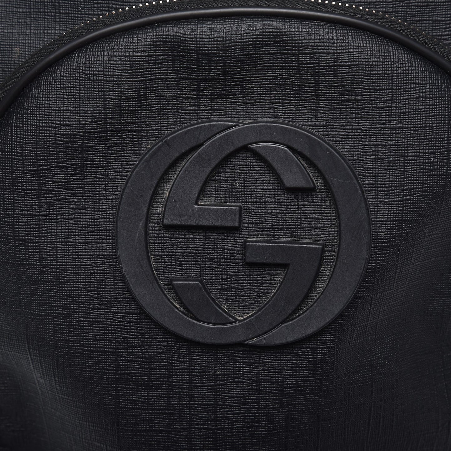 Coated Canvas Interlocking G Travel Backpack Black