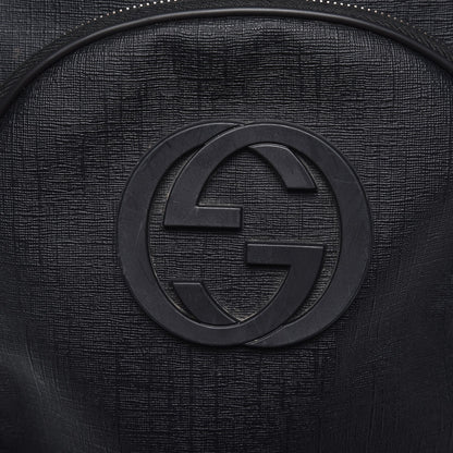 Gucci Coated Canvas Interlocking G Travel Backpack Black 10 of 10