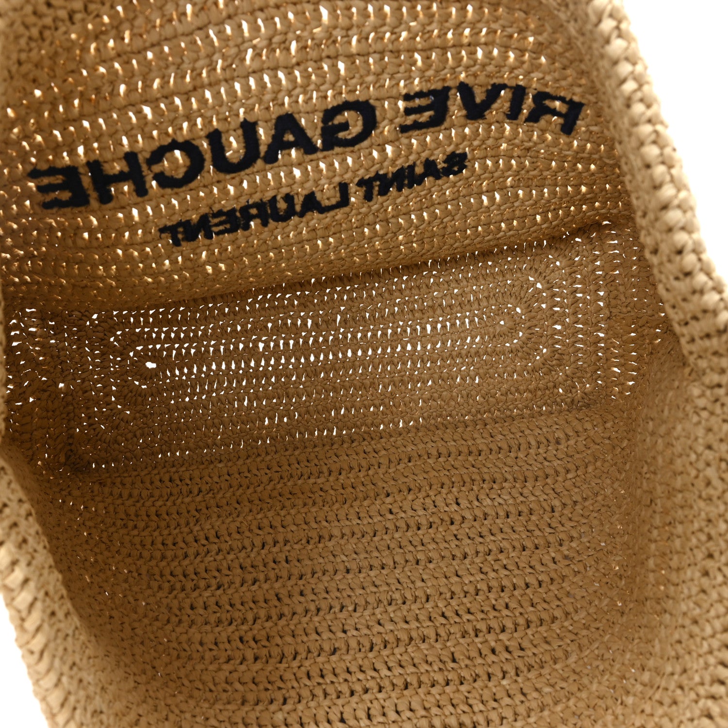 Saint Laurent Raffia Rive Gauche Tote Natural 5 of 10