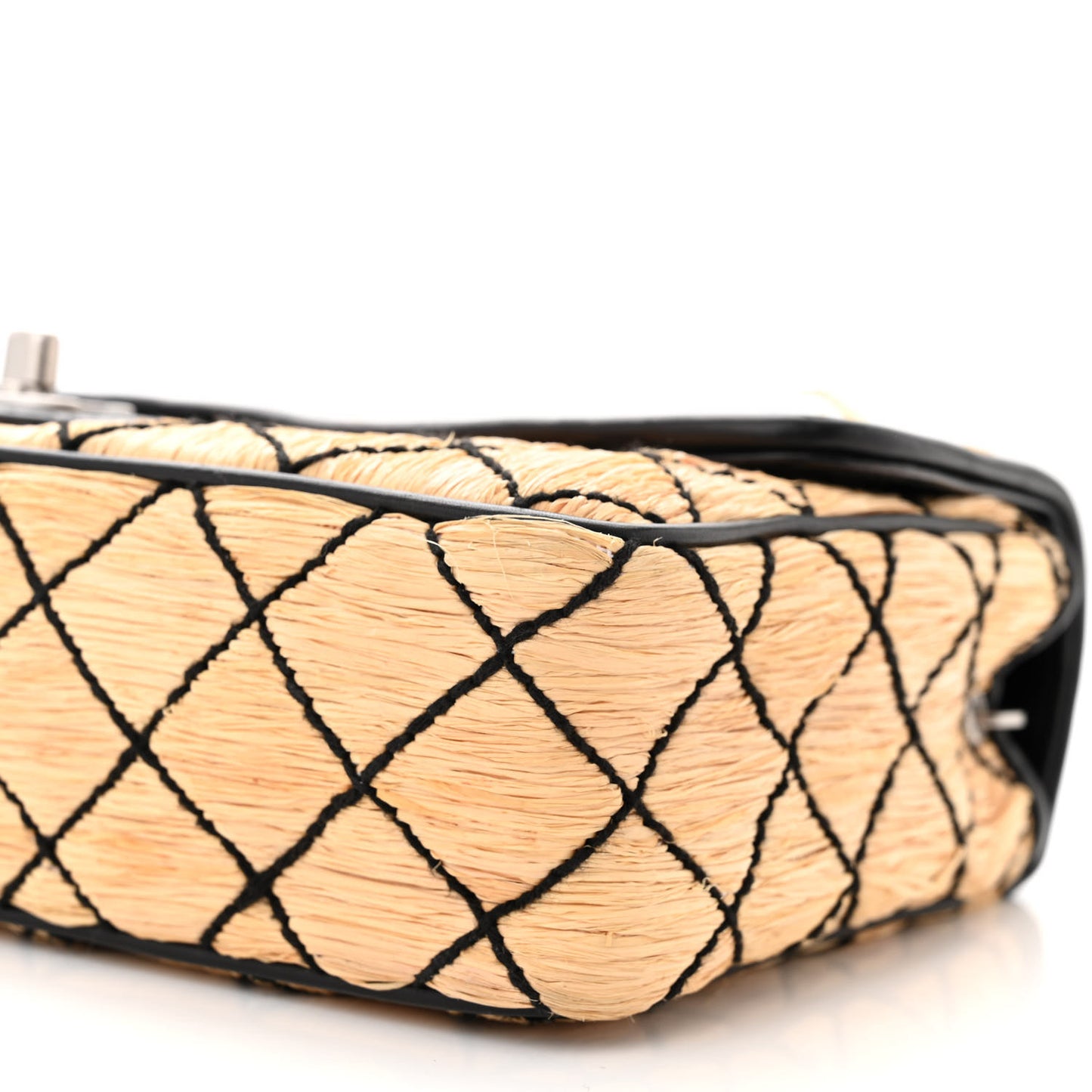 Straw Diamond Stitch Flap