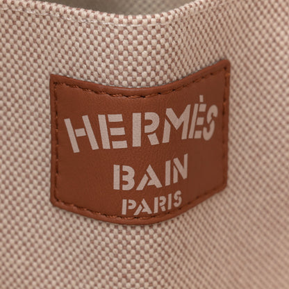 Hermes H Canvas Printed Escale A La Plage Beach Bag Or 6 of 10