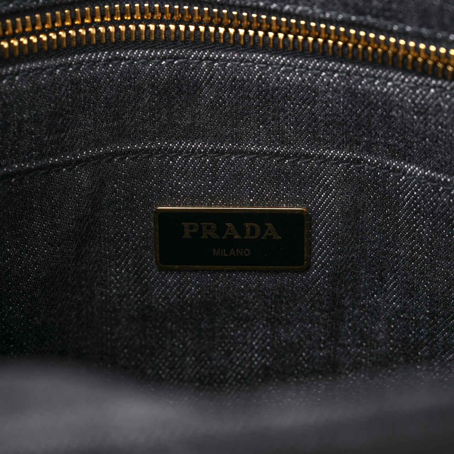 Denim Small Logo Tote Black