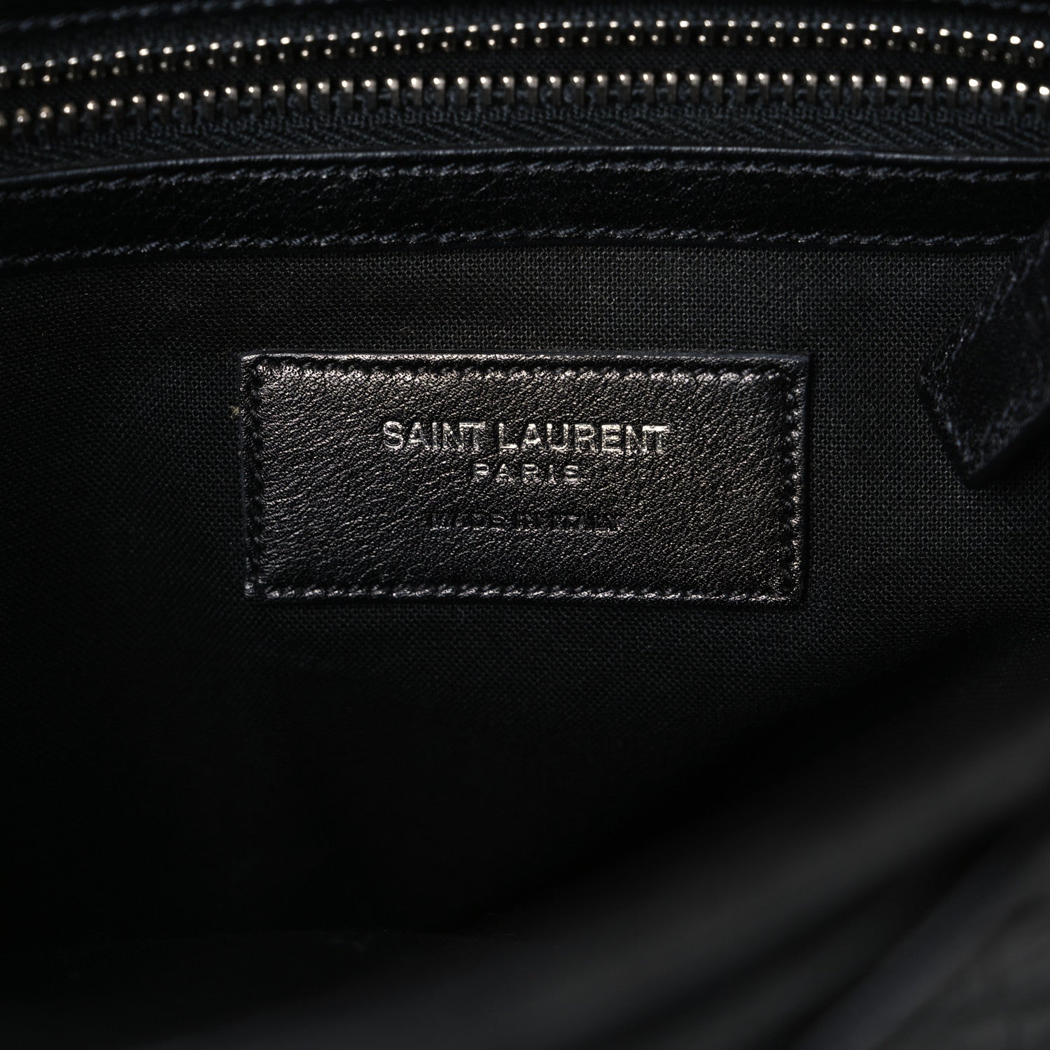 Saint Laurent Crocodile Embossed Lambskin Festival Backpack Black 6 of 10