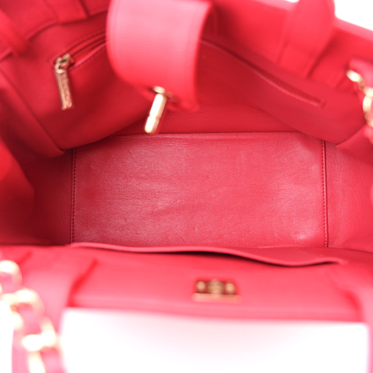 Chanel Caviar Quilted Small Business Affinity Shopping Bag Red 5 of 12