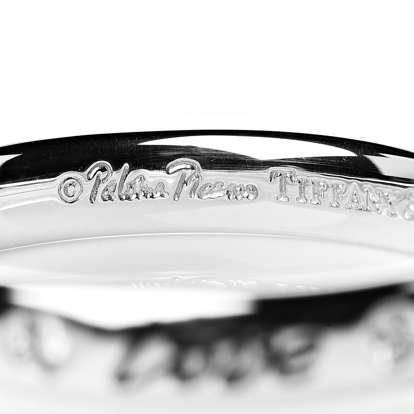 Sterling Silver Enamel Diamond Paloma Picasso Love Band Ring 49 5