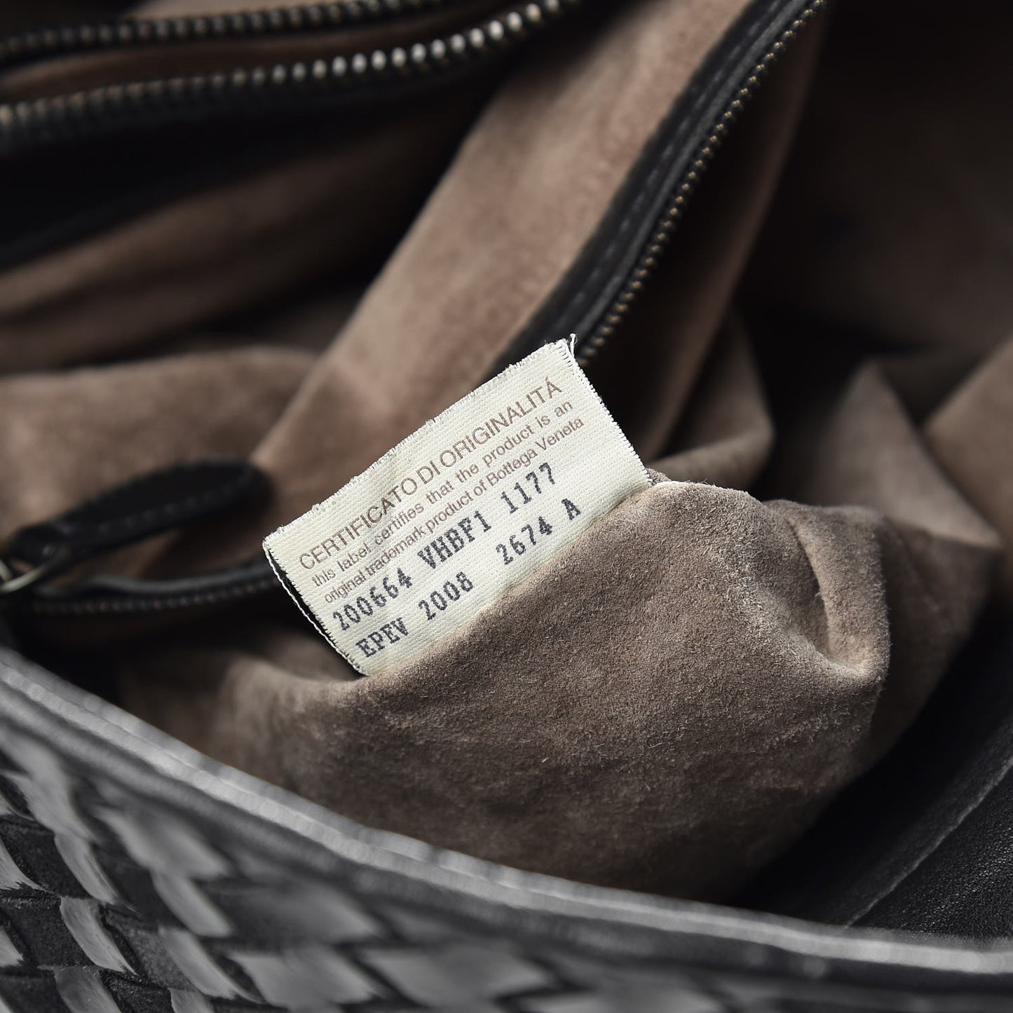 Intrecciato Rugiada Vintaga Shopper Black