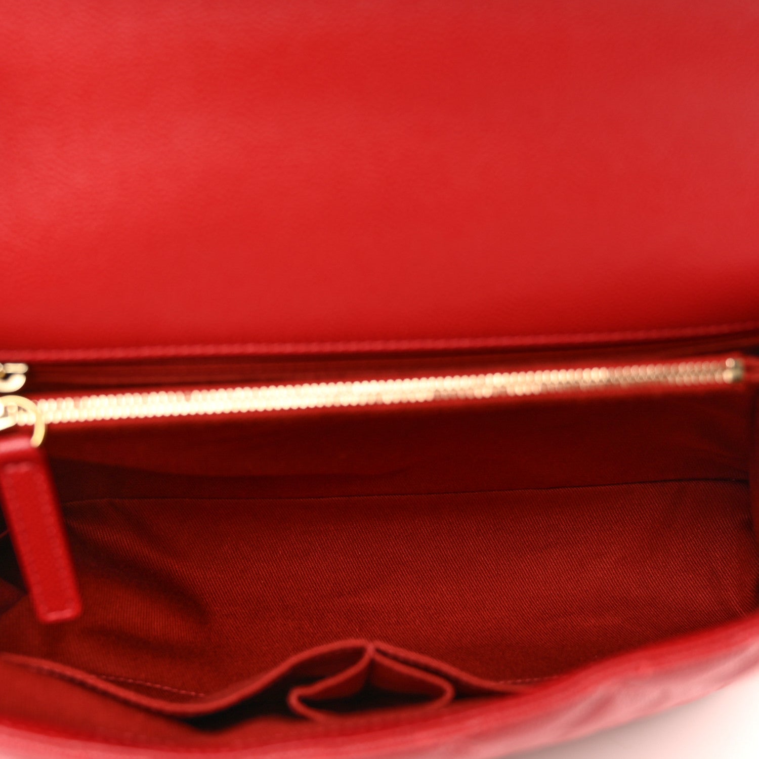 Chanel Caviar Quilted Medium Coco Handle Flap Dark Red 6 of 10