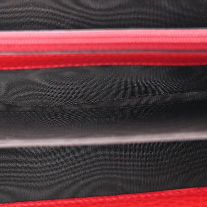 Gucci Calfskin Interlocking G French Wallet Red 6 of 9