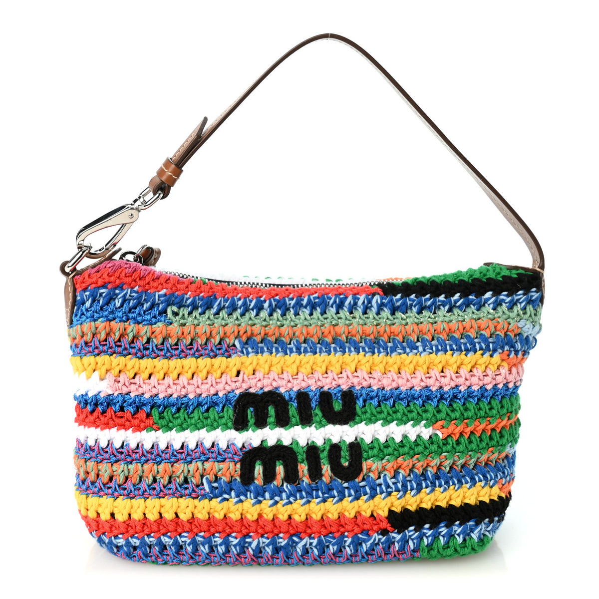 Miu Miu Fabric Crochet Pouch Multicolor 1 of 9