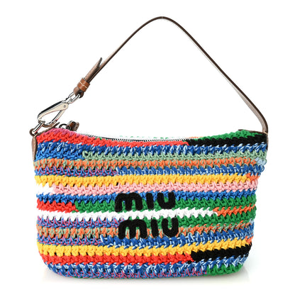 Miu Miu Fabric Crochet Pouch Multicolor 1 of 9