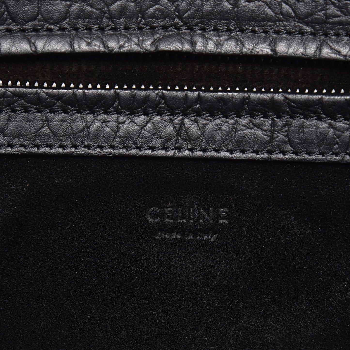 Crocodile Embossed Calfskin Large Phantom Luggage Black