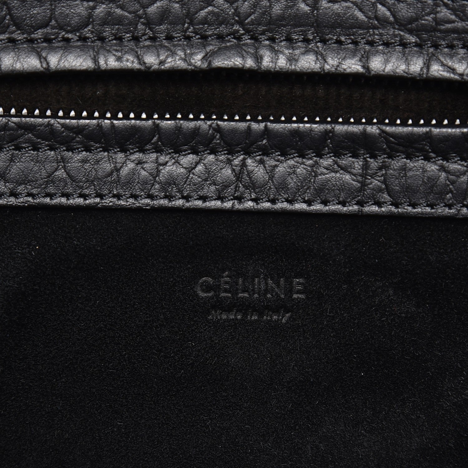 Celine Crocodile Embossed Calfskin Large Phantom Luggage Black 6 of 11