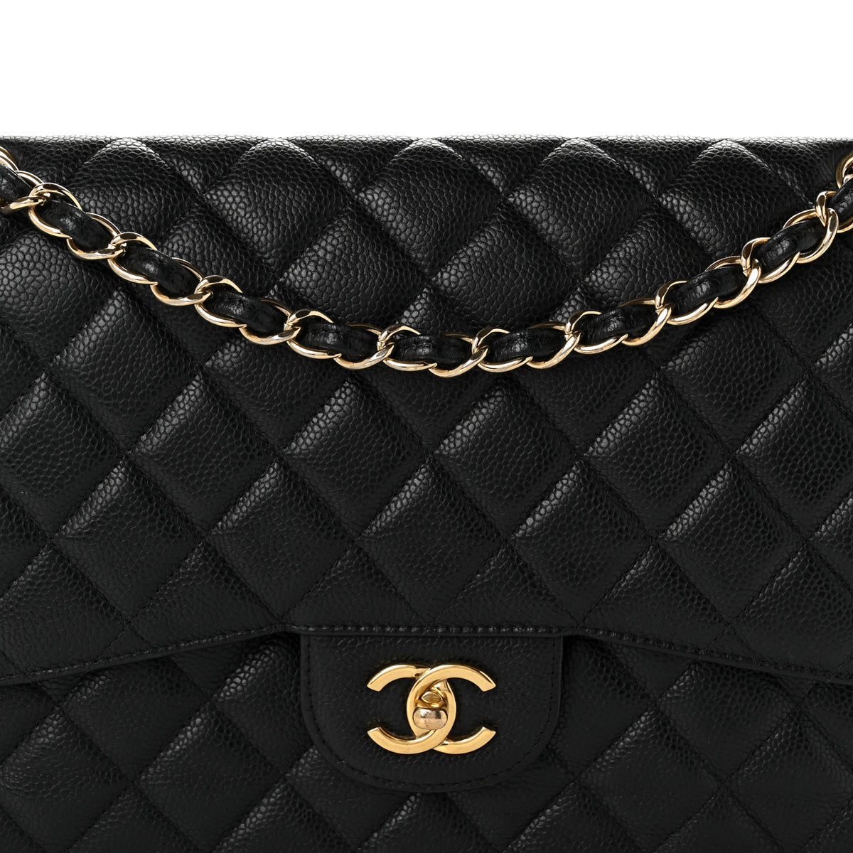 Chanel Caviar Quilted Jumbo Double Flap Black 8 of 10
